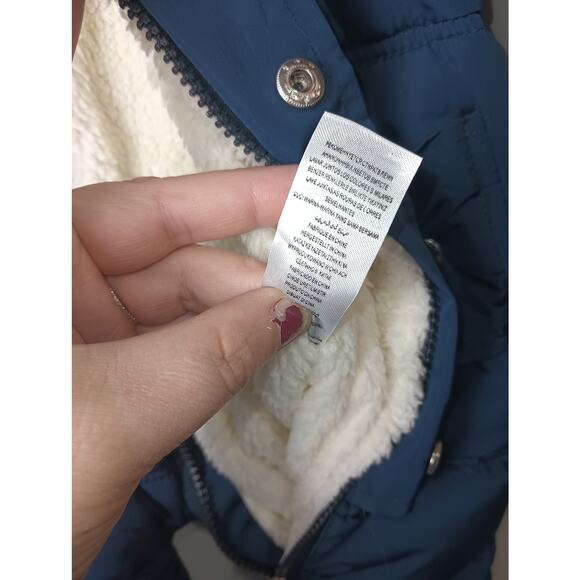 Baby Infant Mother BabyBear Snow Suit Puffer Fur Hood Lined Sherpa 6-9Months - Picture 5 of 6